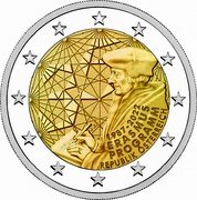 Austria 2 Euro (Erasmus 35th anniversary) 35 JJ. 1987-2022 ERASMUS PROGRAMM REPUBLIK ÖSTERREICH coin obverse Austria 2 Euro (Erasmus 35th anniversary) 35 JJ. 1987-2022 ERASMUS PROGRAMM REPUBLIK ÖSTERREICH coin obverse