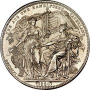 Austria 2 Florin (First Federal Shooting Festival) X# M6 1880 / A.SCHARFF / UEB AUG UND HAND FUER'S VATERLAND coin reverse Austria 2 Florin (First Federal Shooting Festival) X# M6 1880 / A.SCHARFF / UEB AUG UND HAND FUER'S VATERLAND coin reverse