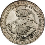 Austria 2 Florin (Maximilian) MAXIMILIAN RŒM KAISER ERZH Z Œ G V TIROL coin reverse Austria 2 Florin (Maximilian) MAXIMILIAN RŒM KAISER ERZH Z Œ G V TIROL coin reverse