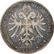 Austria 2 Florin (Vienna Shooting Fest) X# M4 FEST FREI SCHIESSEN VOM WIENER SCHÜTZEN VEREIN 1873 2 FL coin reverse Austria 2 Florin (Vienna Shooting Fest) X# M4 FEST FREI SCHIESSEN VOM WIENER SCHÜTZEN VEREIN 1873 2 FL coin reverse
