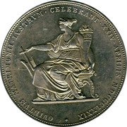 Austria 2 Gulden Silver Wedding Anniversary 1879 X# M5 OVINTVM MATRIMONII LVSTRVM CELEBRANT XXIV APRILIS MDCCCLXXIX coin reverse Austria 2 Gulden Silver Wedding Anniversary 1879 X# M5 OVINTVM MATRIMONII LVSTRVM CELEBRANT XXIV APRILIS MDCCCLXXIX coin reverse