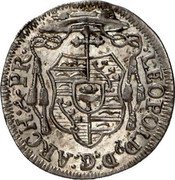Austria 2 Kreuzer Leopold Anton von Firmian 1730 KM# 325 LEOPOLD 9 D G ARCH & PR coin obverse Austria 2 Kreuzer Leopold Anton von Firmian 1730 KM# 325 LEOPOLD 9 D G ARCH & PR coin obverse