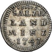 Austria 2 Kreuzer Andreas Jakob von Dietrichstein 1747 KM# A352 SALZB LAND MINZ 1747 coin reverse Austria 2 Kreuzer Andreas Jakob von Dietrichstein 1747 KM# A352 SALZB LAND MINZ 1747 coin reverse