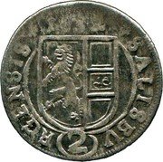 Austria 2 Kreuzer (Paris von Lodron) KM# 86 1632 *SALISBV (2) RGENSIS* coin reverse Austria 2 Kreuzer (Paris von Lodron) KM# 86 1632 *SALISBV (2) RGENSIS* coin reverse