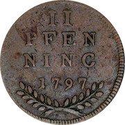 Austria 2 Pfenning Hieronymus von Colloredo 1797 KM# 472 II PFEN NING 1797 coin reverse Austria 2 Pfenning Hieronymus von Colloredo 1797 KM# 472 II PFEN NING 1797 coin reverse