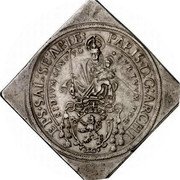 Austria 2 Thaler Paris von Lodron 1624 KM# 92 PARIS D G ARCHI EPS SALI SE AP L / SVB TVVM PRÆ SIDIUM CONF V G coin obverse Austria 2 Thaler Paris von Lodron 1624 KM# 92 PARIS D G ARCHI EPS SALI SE AP L / SVB TVVM PRÆ SIDIUM CONF V G coin obverse