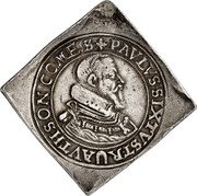 Austria 2 Thaler Paul Sixtus I Klippe 16Z0 KM# 12 PAVLVS SIXTVS TRUAVTHSON COMES coin obverse Austria 2 Thaler Paul Sixtus I Klippe 16Z0 KM# 12 PAVLVS SIXTVS TRUAVTHSON COMES coin obverse