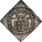 Austria 2 Thaler Paul Sixtus I Klippe 16Z0 KM# 12 IN FALKERSTEIN AVREI VELL EQVES 16 Z0 coin reverse Austria 2 Thaler Paul Sixtus I Klippe 16Z0 KM# 12 IN FALKERSTEIN AVREI VELL EQVES 16 Z0 coin reverse