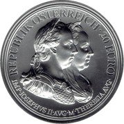 Austria 20 Euro 300th Anniversary of the birth of empress Maria Theresa 2018 20 EURO IMP IOSEPHVS II AVG M THERESIA AVG REPUBLIK ÖSTERREICH coin obverse Austria 20 Euro 300th Anniversary of the birth of empress Maria Theresa 2018 20 EURO IMP IOSEPHVS II AVG M THERESIA AVG REPUBLIK ÖSTERREICH coin obverse