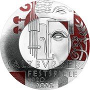 Austria 20 Euro (Centenary of the Salzburg Festival) SALZBVRGER FESTSPIELE 1920 2020 coin reverse