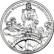 Austria 20 Euro (S. M. S. Erzherzog Ferdinand Max. Gilded) ADMIRAL WILHELM VON TEGETTHOFF coin reverse Austria 20 Euro (S. M. S. Erzherzog Ferdinand Max. Gilded) ADMIRAL WILHELM VON TEGETTHOFF coin reverse