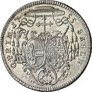 Austria 20 Kreuzer Sigismund von Schrattenbach 1755 KM# 378 G PRIM 17 55 S A S L N coin reverse