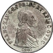 Austria 20 Kreuzer Franz Xaver 1806 KM# 1 FRANC XAV S R I PRINC ET EPISC GURC (20) coin obverse