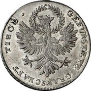 Austria 20 Kreuzer Andreas Hofer 1809 KM# 149 GEFÜRSTETE GRAFSCHAFT TIROL coin obverse