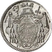 Austria 20 Kreuzer Sigismund III 1770 KM# 410.1 17 70 20 coin reverse Austria 20 Kreuzer Sigismund III 1770 KM# 410.1 17 70 20 coin reverse