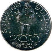 Austria 200 Schilling (John Paul II) X# Tn1 GRINZING GULDEN 200 EINLÖSBAR IN GRINZING coin obverse Austria 200 Schilling (John Paul II) X# Tn1 GRINZING GULDEN 200 EINLÖSBAR IN GRINZING coin obverse
