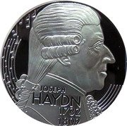 Austria 25 ECU (Joseph Haydn) X# 31 1732 1809 JOSEPH HAYDN coin reverse