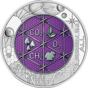 Austria 25 Euro (Extraterrestrial Life) C02 O2 CH4 LEBEN IM ALL coin reverse Austria 25 Euro (Extraterrestrial Life) C02 O2 CH4 LEBEN IM ALL coin reverse