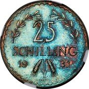 Austria 25 Schilling (Pattern) 25 SCHILLING 19 31 HARTIG coin reverse Austria 25 Schilling (Pattern) 25 SCHILLING 19 31 HARTIG coin reverse