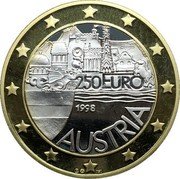 Austria 250 Euro Viener Treasure 1998 250 EURO 1998AUSTRIA coin obverse Austria 250 Euro Viener Treasure 1998 250 EURO 1998AUSTRIA coin obverse