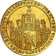 Austria 3 Ducat Paris von Lodron 1628 KM# 123 SS RVPERTVS ET VIRGILIUVS PATRONI TRANSFERVNTVR 24 SEPT coin reverse Austria 3 Ducat Paris von Lodron 1628 KM# 123 SS RVPERTVS ET VIRGILIUVS PATRONI TRANSFERVNTVR 24 SEPT coin reverse