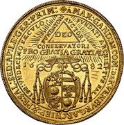 Austria 3 Ducat Max Gandolf von Kuenburg 1682 KM# 235 Á MAX GAND EX COM DE KVENBVRG ARCHIEP & PR SAL SED AP LE GER PRIM FVNDATORI AVCTORI CONSERVATORI DEO PRO GRATIA GRATIÆ FVNDATI ARCHIEPTVS SAL ISB VNDECIMO SÆCULO coin obverse Austria 3 Ducat Max Gandolf von Kuenburg 1682 KM# 235 Á MAX GAND EX COM DE KVENBVRG ARCHIEP & PR SAL SED AP LE GER PRIM FVNDATORI AVCTORI CONSERVATORI DEO PRO GRATIA GRATIÆ FVNDATI ARCHIEPTVS SAL ISB VNDECIMO SÆCULO coin obverse