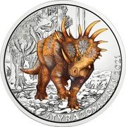 Austria 3 Euro (Styracosaurus) STYRACOSAURUS 2021 coin reverse Austria 3 Euro (Styracosaurus) STYRACOSAURUS 2021 coin reverse