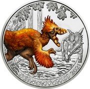 Austria 3 Euro (Supersaurs - Deinonychus antirrhopus) DEINONYCHUS 2021 coin reverse Austria 3 Euro (Supersaurs - Deinonychus antirrhopus) DEINONYCHUS 2021 coin reverse