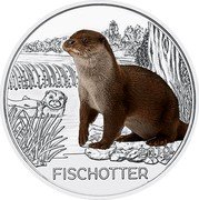Austria 3 Euro (The Otter) 2019 FISCHOTTER coin reverse