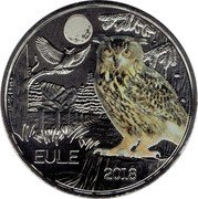Austria 3 Euro (The Owl) 2018 EULE coin reverse
