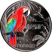 Austria 3 Euro (The Parrot) 2018 PAPAGEI coin reverse