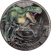 Austria 3 Euro (Tyrannosaurus Rex) TYRANNOSAURUS REX 2020 coin reverse