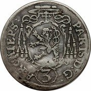 Austria 3 Kreuzer Paris von Lodron 1653 KM# 156 PARIS D:G: ARCHI.EPS: 3 coin obverse Austria 3 Kreuzer Paris von Lodron 1653 KM# 156 PARIS D:G: ARCHI.EPS: 3 coin obverse