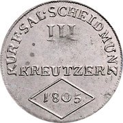 Austria 3 Kreuzer Ferdinand III of Austria - Tuscany 1805 KM# 494 KURF SAL SCHEIDMUNZ IIIKREUTZER 1805 coin reverse Austria 3 Kreuzer Ferdinand III of Austria - Tuscany 1805 KM# 494 KURF SAL SCHEIDMUNZ IIIKREUTZER 1805 coin reverse