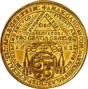 Austria 4 Ducat Max Gandolf von Kuenburg 1682 KM# 237 Á MAX GAND EX COM DE KVENBVRG ARCHIEP & PR SAL SED AP LE GER PRIM FVNDATORI AVCTORI CONSERVATORI DEO PRO GRATIA GRATIÆ FVNDATI ARCHIEPTVS SAL // ISB VNDECIMO SÆCULO coin obverse Austria 4 Ducat Max Gandolf von Kuenburg 1682 KM# 237 Á MAX GAND EX COM DE KVENBVRG ARCHIEP & PR SAL SED AP LE GER PRIM FVNDATORI AVCTORI CONSERVATORI DEO PRO GRATIA GRATIÆ FVNDATI ARCHIEPTVS SAL // ISB VNDECIMO SÆCULO coin obverse