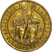 Austria 4 Ducat (Marcus Sittich) KM# 25 SANCTVS RVDBERTVS EPS SALIS 1615 coin reverse Austria 4 Ducat (Marcus Sittich) KM# 25 SANCTVS RVDBERTVS EPS SALIS 1615 coin reverse
