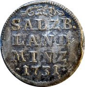 Austria 4 Kreuzer Leopold Anton von Firmian 1731 KM# 336 SALZB: LAND MINZ ·1731· coin reverse