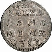 Austria 4 Kreuzer Sigismund von Schrattenbach 1753 KM# 369 SALZB LAND MINZ 1753 coin reverse Austria 4 Kreuzer Sigismund von Schrattenbach 1753 KM# 369 SALZB LAND MINZ 1753 coin reverse