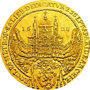 Austria 5 Ducat Paris von Lodron 1628 KM# 126 16 28 ECCLES METROP SALISB DEDICATVR 25 SEPT APARIDE ARCHIE coin obverse Austria 5 Ducat Paris von Lodron 1628 KM# 126 16 28 ECCLES METROP SALISB DEDICATVR 25 SEPT APARIDE ARCHIE coin obverse