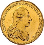 Austria 5 Ducat Joseph Nicolas 1777 KM# 13 IOS NIC S R I IMMEDIATUS COM AC DOM A WINDISCHGRÄTZ coin obverse