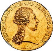 Austria 5 Ducat Wenzel 1794 KM# 8 WENCESLAVS S ROM IMP PRINCEPS A PAAR I.N.WIRT.I coin obverse Austria 5 Ducat Wenzel 1794 KM# 8 WENCESLAVS S ROM IMP PRINCEPS A PAAR I.N.WIRT.I coin obverse