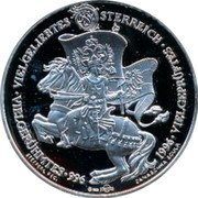 Austria 5 ECU 1000th Anniversary of the Formation of Austria 1996 996 VIELGERÜHMTES VIELGELIEBTES ÖSTERREICH VIELGEPRÜFTES 1996 coin reverse