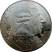 Austria 5 ECU (J. Haydn) 1732-1809 JOSEPH HAYDN coin reverse