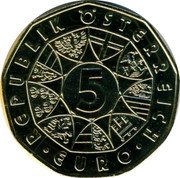 Austria 5 Euro (Austrian Presidency of the EU.) KM# 3132A REPUBLIK ÖSTERREICH 5 EURO coin obverse