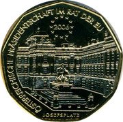 Austria 5 Euro (Austrian Presidency of the EU.) KM# 3132A JOSEFSPLATZ ÖSTERREICHISCHE PRÄSIDENTSCHAFT IM RAT DER EU 2006 coin reverse