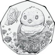 Austria 5 Euro (Easter) 2021 coin reverse