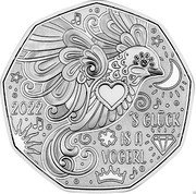 Austria 5 Euro (Happiness is a bird) 2022 'S GLÜCK IS A VOGERL coin reverse Austria 5 Euro (Happiness is a bird) 2022 'S GLÜCK IS A VOGERL coin reverse