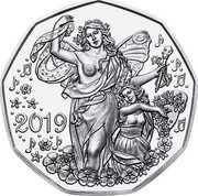 Austria 5 Euro The joy of living - Lebensfreude 2019 2019 coin reverse