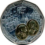 Austria 5 Euro Universal Male Suffrage Centennial 2007 100 JAHRE WAHLRECHTSREFORM 1997 2007 KAISER FRANZ JOSEPH I. FREIHERR VON BECK coin reverse