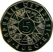Austria 5 Euro (Winter Sports.) KM# 3193A REPUBLIK ÖSTERREICH 5 EURO coin obverse